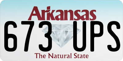 AR license plate 673UPS