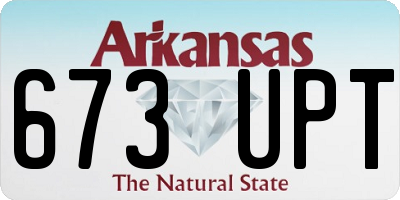 AR license plate 673UPT