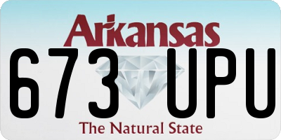 AR license plate 673UPU