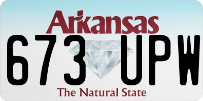 AR license plate 673UPW