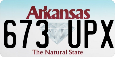 AR license plate 673UPX