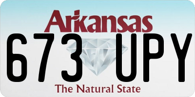AR license plate 673UPY