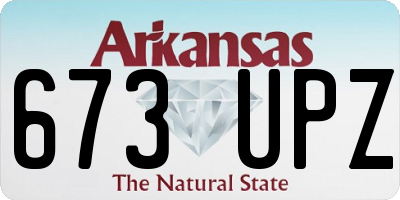 AR license plate 673UPZ