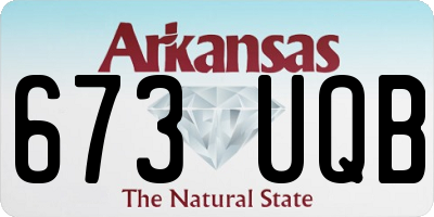AR license plate 673UQB