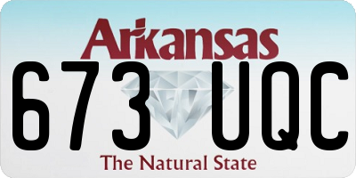 AR license plate 673UQC