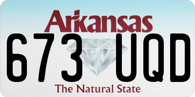 AR license plate 673UQD
