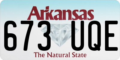 AR license plate 673UQE