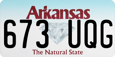 AR license plate 673UQG