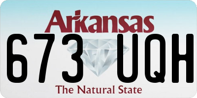 AR license plate 673UQH