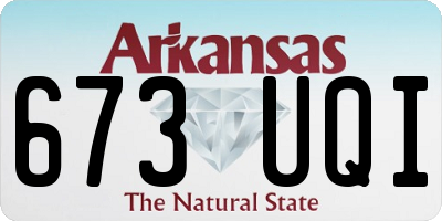 AR license plate 673UQI
