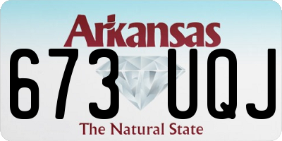 AR license plate 673UQJ