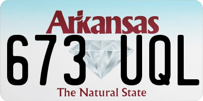 AR license plate 673UQL