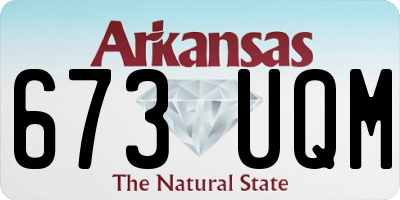 AR license plate 673UQM