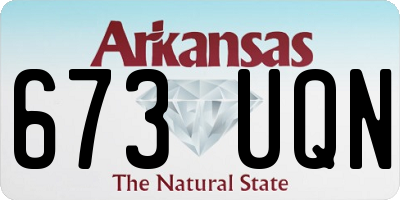 AR license plate 673UQN