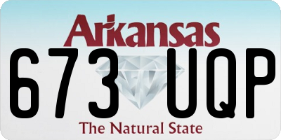 AR license plate 673UQP