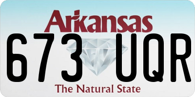 AR license plate 673UQR