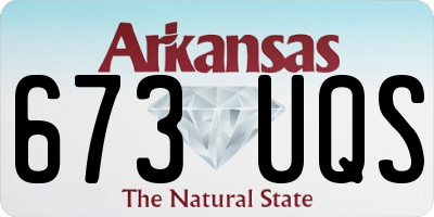 AR license plate 673UQS