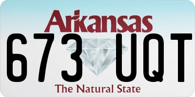 AR license plate 673UQT