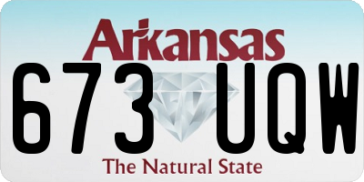 AR license plate 673UQW