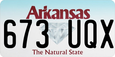 AR license plate 673UQX