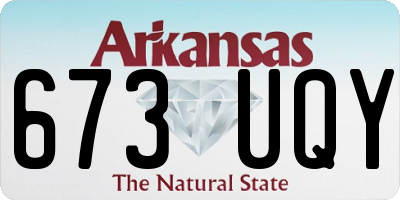 AR license plate 673UQY