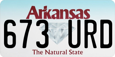 AR license plate 673URD