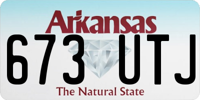 AR license plate 673UTJ