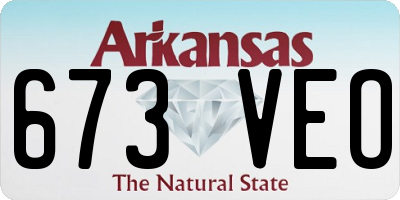 AR license plate 673VEO