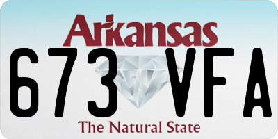 AR license plate 673VFA