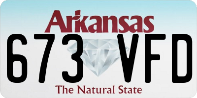 AR license plate 673VFD