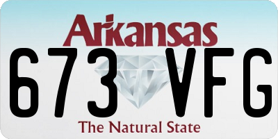 AR license plate 673VFG
