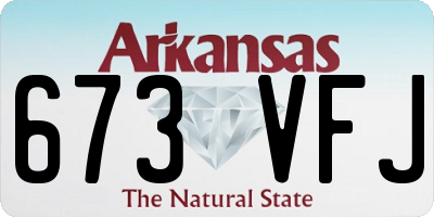 AR license plate 673VFJ