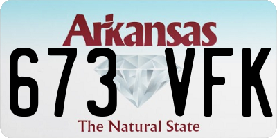 AR license plate 673VFK
