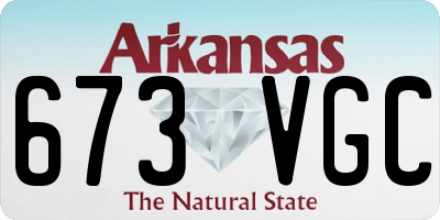 AR license plate 673VGC