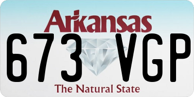 AR license plate 673VGP