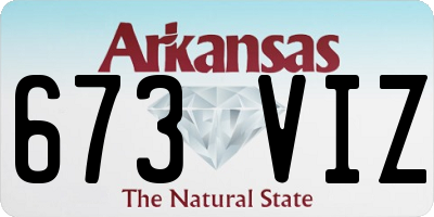 AR license plate 673VIZ