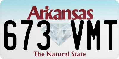 AR license plate 673VMT
