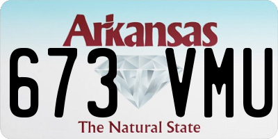 AR license plate 673VMU