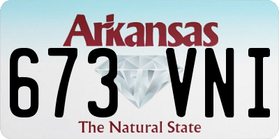 AR license plate 673VNI