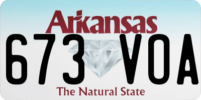 AR license plate 673VOA
