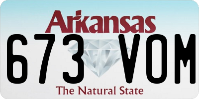AR license plate 673VOM