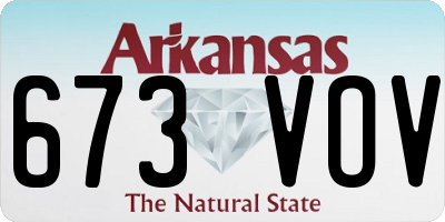 AR license plate 673VOV