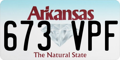AR license plate 673VPF