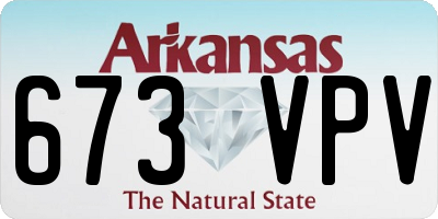 AR license plate 673VPV