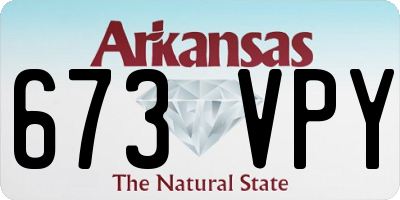 AR license plate 673VPY