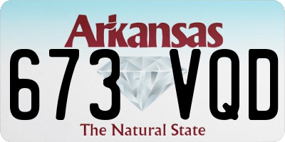 AR license plate 673VQD