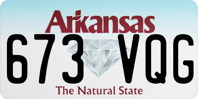 AR license plate 673VQG