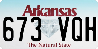 AR license plate 673VQH