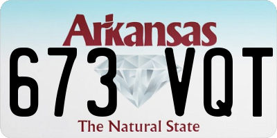 AR license plate 673VQT