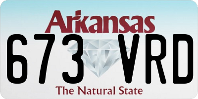 AR license plate 673VRD